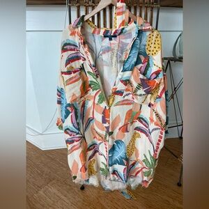 Shore linen tunic style tie dress